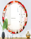 Retro Geometric Design II - Modern Round or Oval Wall Mirror - Triple C