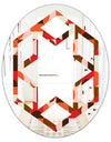 Retro Geometric Design II - Modern Round or Oval Wall Mirror - Hexagon Star