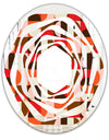 Retro Geometric Design II - Modern Round or Oval Wall Mirror - Whirl