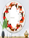 Retro Geometric Design II - Modern Round or Oval Wall Mirror - Quatrefoil