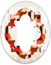 Retro Geometric Design II - Modern Round or Oval Wall Mirror - Quatrefoil