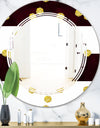 Gold Polka Dot Pattern I - Modern Round or Oval Wall Mirror - Triple C