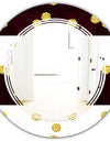 Gold Polka Dot Pattern I - Modern Round or Oval Wall Mirror - Triple C