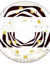 Gold Polka Dot Pattern I - Modern Round or Oval Wall Mirror - Whirl