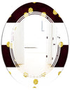 Gold Polka Dot Pattern I - Modern Round or Oval Wall Mirror - Triple C