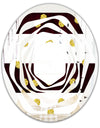 Gold Polka Dot Pattern I - Modern Round or Oval Wall Mirror - Whirl
