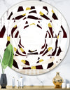 Gold Polka Dot Pattern II - Modern Round or Oval Wall Mirror - Whirl