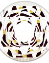 Gold Polka Dot Pattern II - Modern Round or Oval Wall Mirror - Whirl