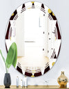 Gold Polka Dot Pattern II - Modern Round or Oval Wall Mirror - Triple C