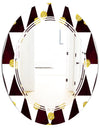 Gold Polka Dot Pattern II - Modern Round or Oval Wall Mirror - Triple C