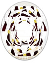 Gold Polka Dot Pattern II - Modern Round or Oval Wall Mirror - Whirl