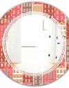 Handdrawn Colorful Houses - Modern Round or Oval Wall Mirror - Triple C