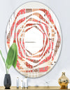 Handdrawn Colorful Houses - Modern Round or Oval Wall Mirror - Whirl