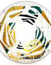 Golden Foliage V - Modern Round or Oval Wall Mirror - Whirl