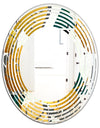 Golden Foliage V - Modern Round or Oval Wall Mirror - Wave