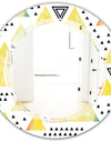 Triangular Retro Design IV - Modern Round or Oval Wall Mirror - Triple C