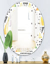 Triangular Retro Design IV - Modern Round or Oval Wall Mirror - Triple C