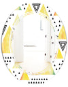 Triangular Retro Design IV - Modern Round or Oval Wall Mirror - Triple C