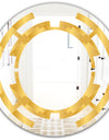 Golden Geometric I - Modern Round or Oval Wall Mirror - Space