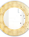 Golden Geometric I - Modern Round or Oval Wall Mirror - Wave
