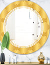 Golden Geometric I - Modern Round or Oval Wall Mirror - Triple C