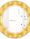 Golden Geometric I - Modern Round or Oval Wall Mirror - Triple C