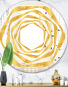 Golden Geometric I - Modern Round or Oval Wall Mirror - Whirl