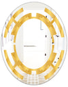 Golden Geometric I - Modern Round or Oval Wall Mirror - Space