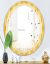 Golden Geometric I - Modern Round or Oval Wall Mirror - Triple C