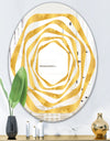 Golden Geometric I - Modern Round or Oval Wall Mirror - Whirl
