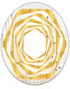 Golden Geometric I - Modern Round or Oval Wall Mirror - Whirl