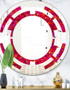 Circular Retro Design III - Modern Round or Oval Wall Mirror - Space