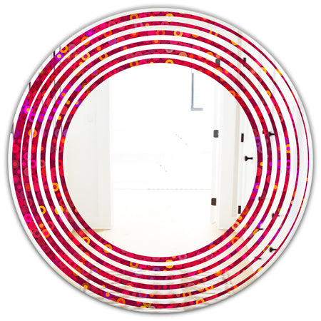 Circular Retro Design III - Modern Round or Oval Wall Mirror - Wave