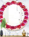 Circular Retro Design III - Modern Round or Oval Wall Mirror - Leaves