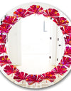 Circular Retro Design III - Modern Round or Oval Wall Mirror - Leaves