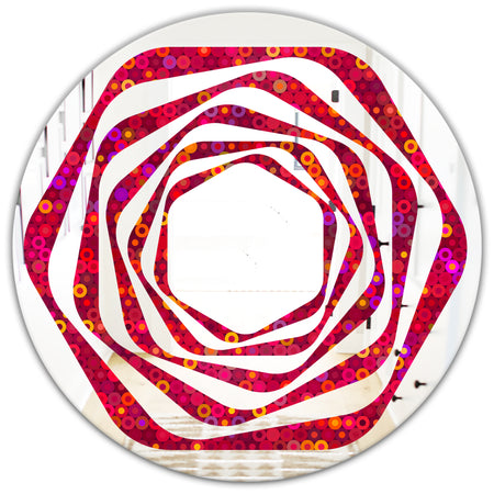 Circular Retro Design III - Modern Round or Oval Wall Mirror - Whirl