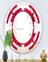 Circular Retro Design III - Modern Round or Oval Wall Mirror - Space