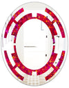 Circular Retro Design III - Modern Round or Oval Wall Mirror - Space
