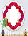 Circular Retro Design III - Modern Round or Oval Wall Mirror - Quatrefoil