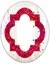 Circular Retro Design III - Modern Round or Oval Wall Mirror - Quatrefoil