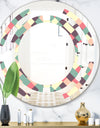 Retro Square Design IV - Modern Round or Oval Wall Mirror - Space