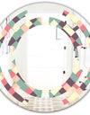 Retro Square Design IV - Modern Round or Oval Wall Mirror - Space