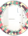 Retro Square Design IV - Modern Round or Oval Wall Mirror - Triple C
