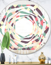 Retro Square Design IV - Modern Round or Oval Wall Mirror - Whirl