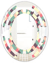 Retro Square Design IV - Modern Round or Oval Wall Mirror - Space
