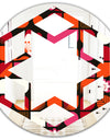 Geometric Retro Flower Design I - Modern Round or Oval Wall Mirror - Hexagon Star