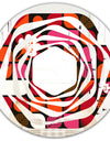 Geometric Retro Flower Design I - Modern Round or Oval Wall Mirror - Whirl
