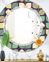 Botanical Retro Design III - Modern Round or Oval Wall Mirror - Triple C