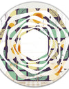 Botanical Retro Design III - Modern Round or Oval Wall Mirror - Whirl
