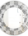 Monochrome Geometric Pattern XI - Modern Round or Oval Wall Mirror - Wave